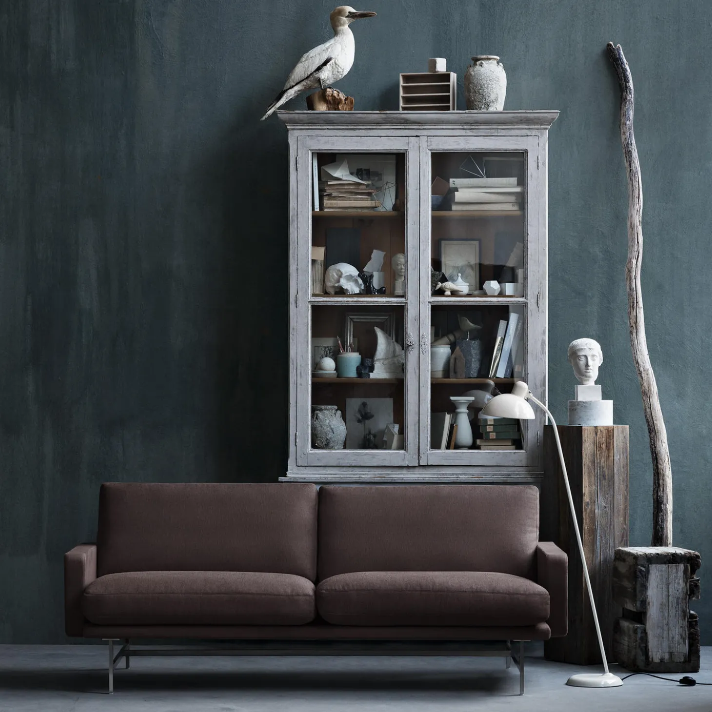 Lissoni™ PL112 sofa, dark green 1161