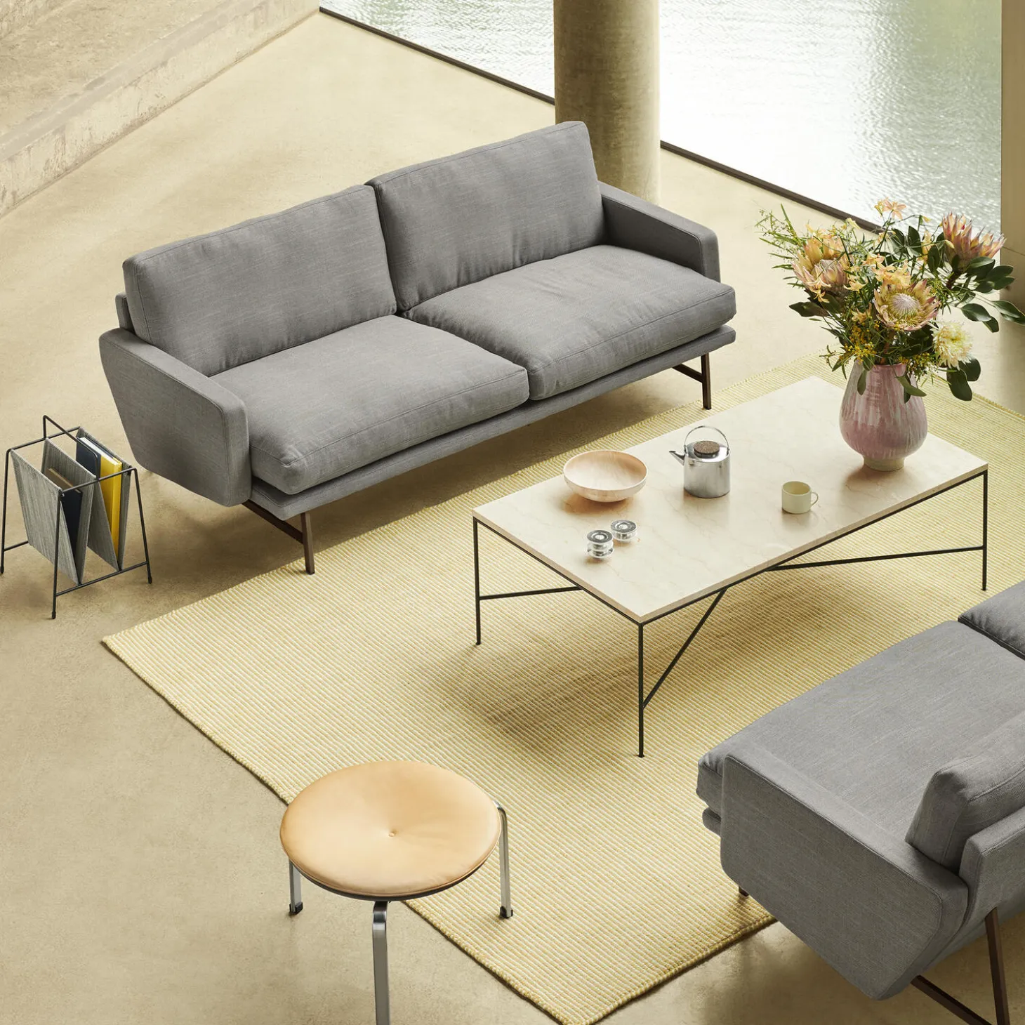 Lissoni™ PL113S sofa, dark green 1161