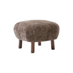 Little Petra VB1 loungestol & fodskammel ATD1, Sahara/olieret valnød