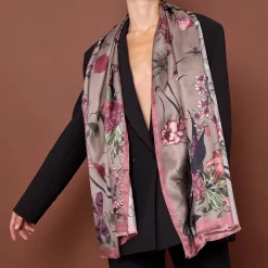 LIVING GARDEN Scarf, old rose