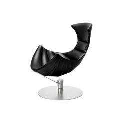 Lobster Chair loungestol, sort eg/krom