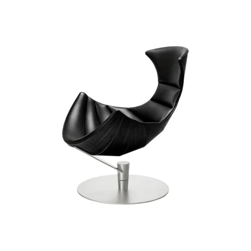 Lobster Chair loungestol, sort eg/krom