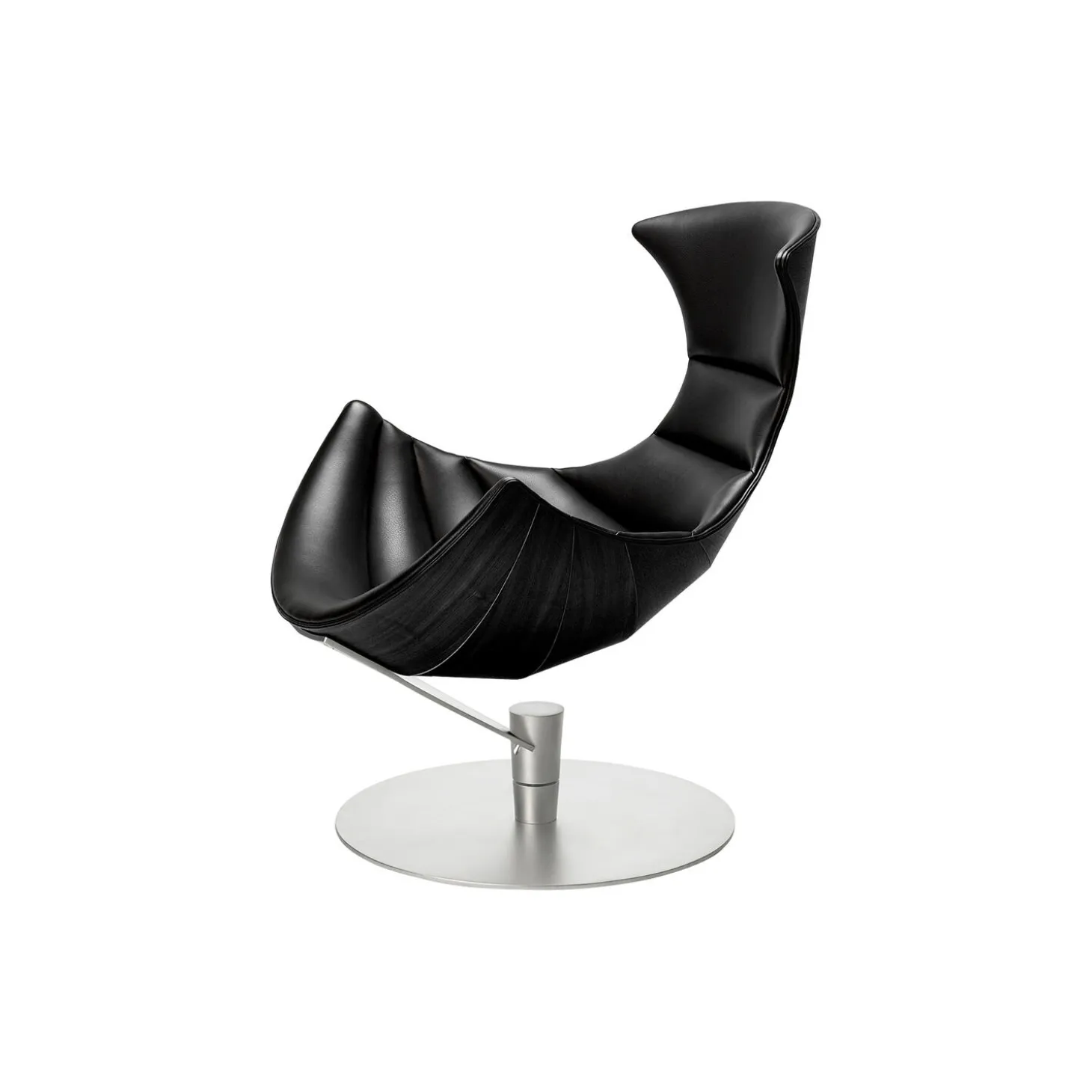 Lobster Chair loungestol, sort eg/krom