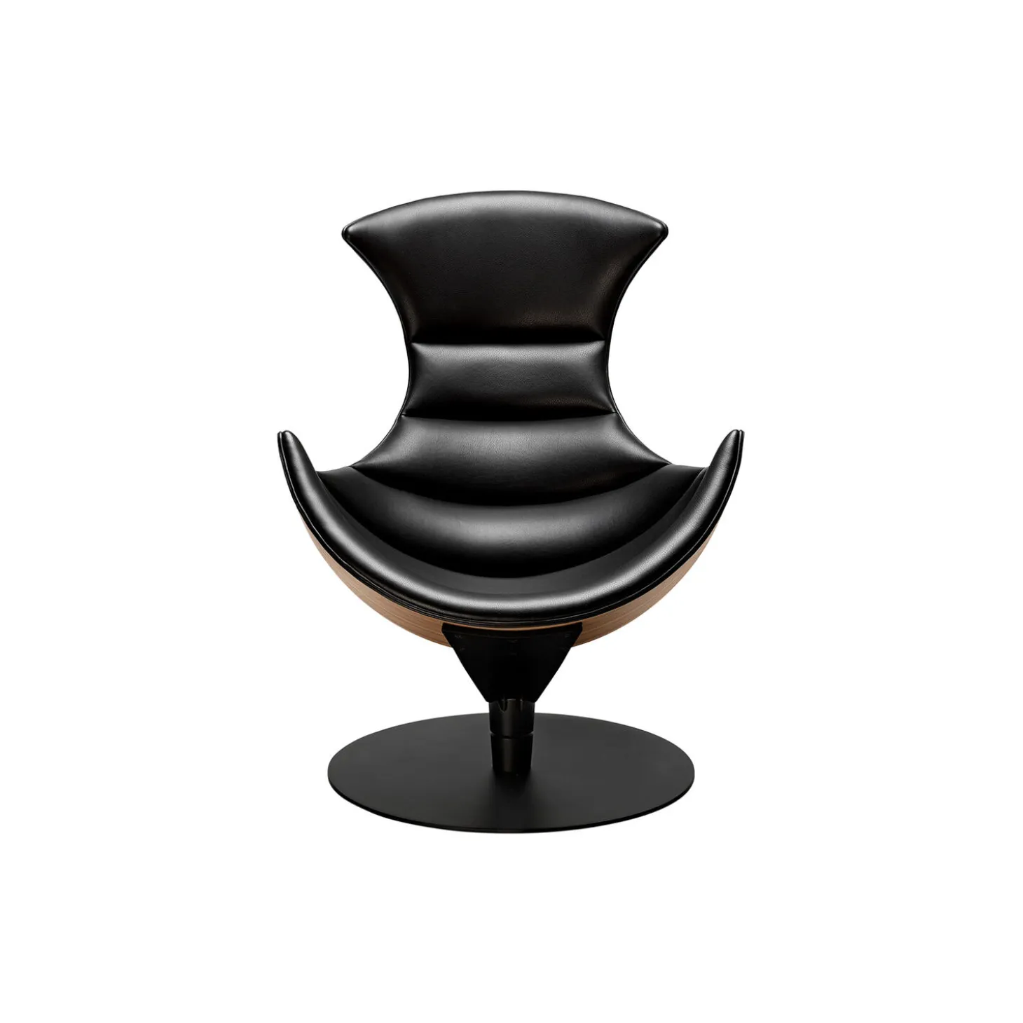 Lobster Chair loungestol, valnød/sort