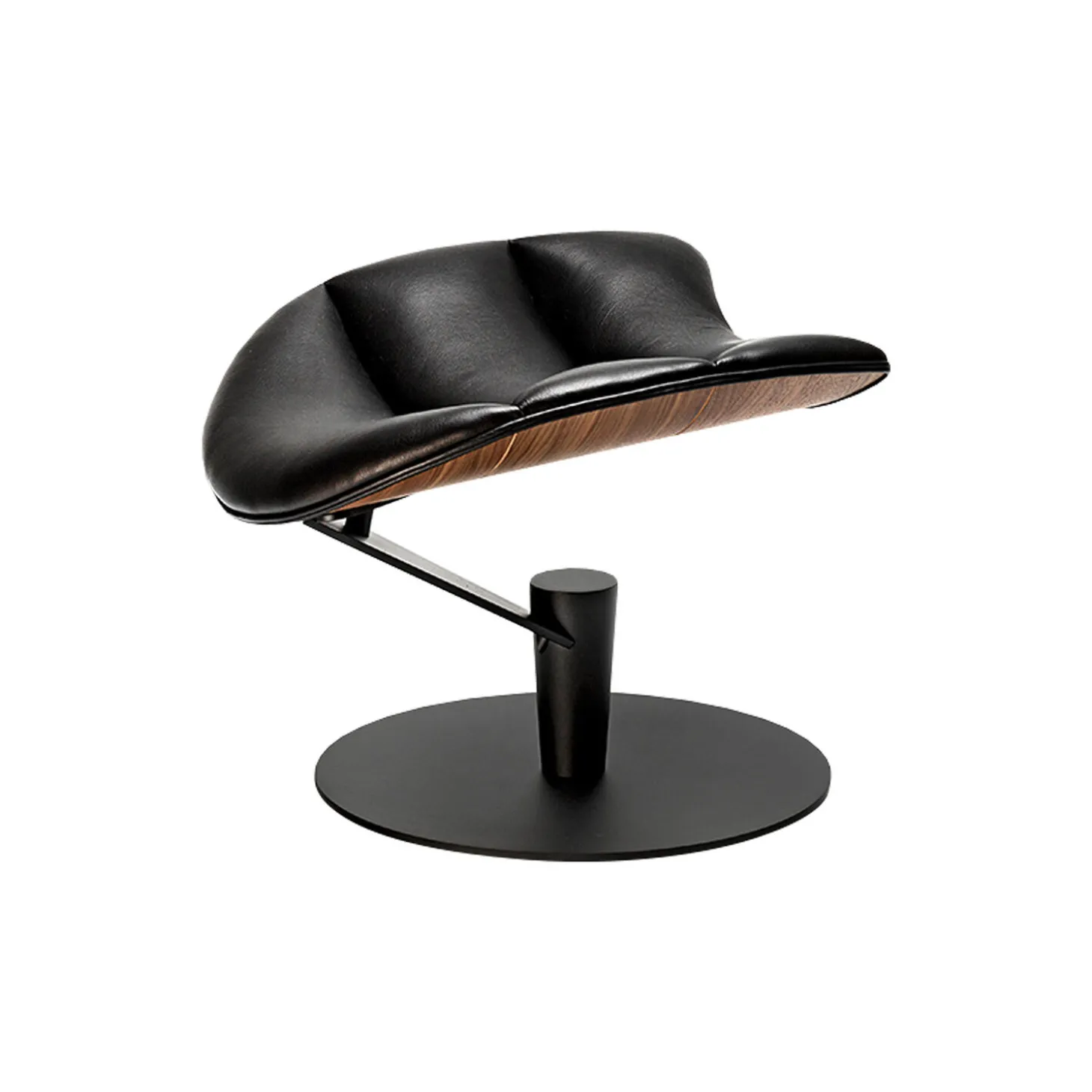 Lobster Chair loungestol, valnød/sort