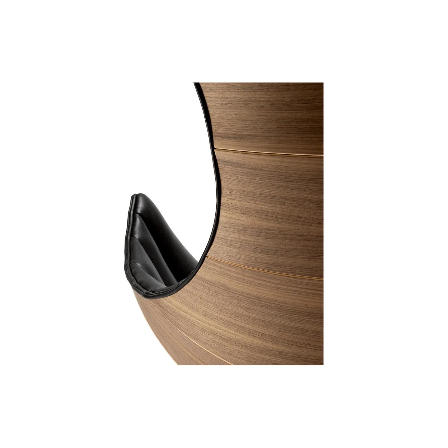 Lobster Chair loungestol, valnød/sort