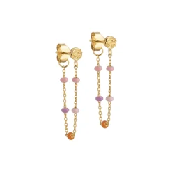 Lola øreringe, guld/blush