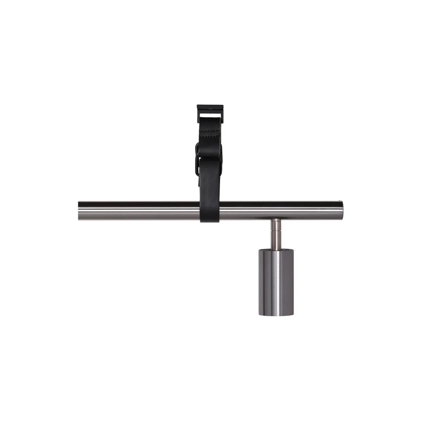 Long John 4 Spot Pendant Black Leather, steel