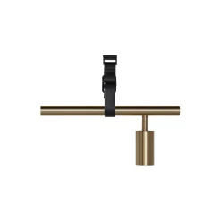 Long John 4 Spot Pendant Black Leather, brass