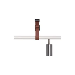 Long John 4 Spot Pendant Brown Leather, white/steel