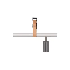 Long John 4 Spot Pendant Nature Leather, white/steel