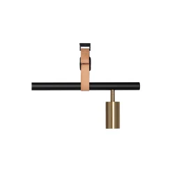 Long John 4 Spot Pendant Nature Leather, black/brass
