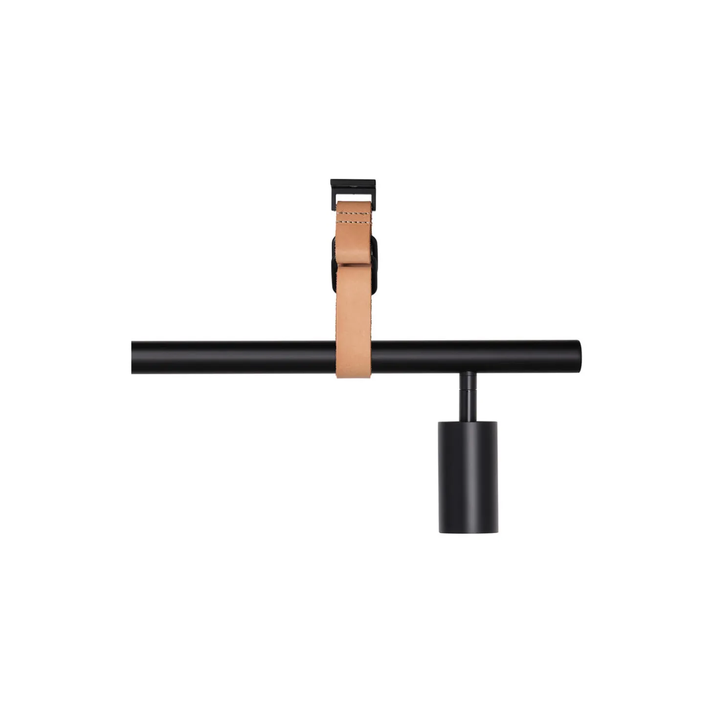 Long John 4 Spot Pendant Nature Leather, black