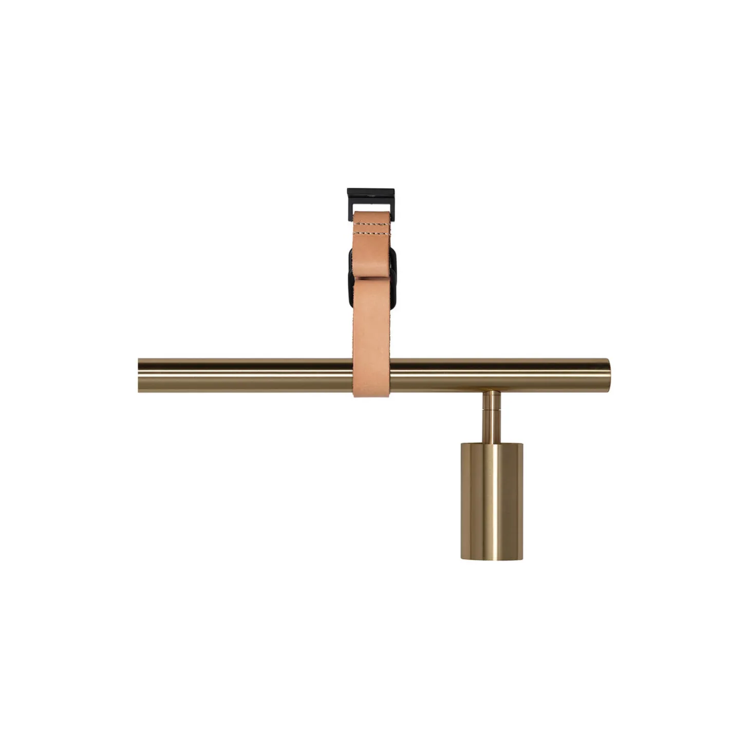 Long John 4 Spot Pendant Nature Leather, brass