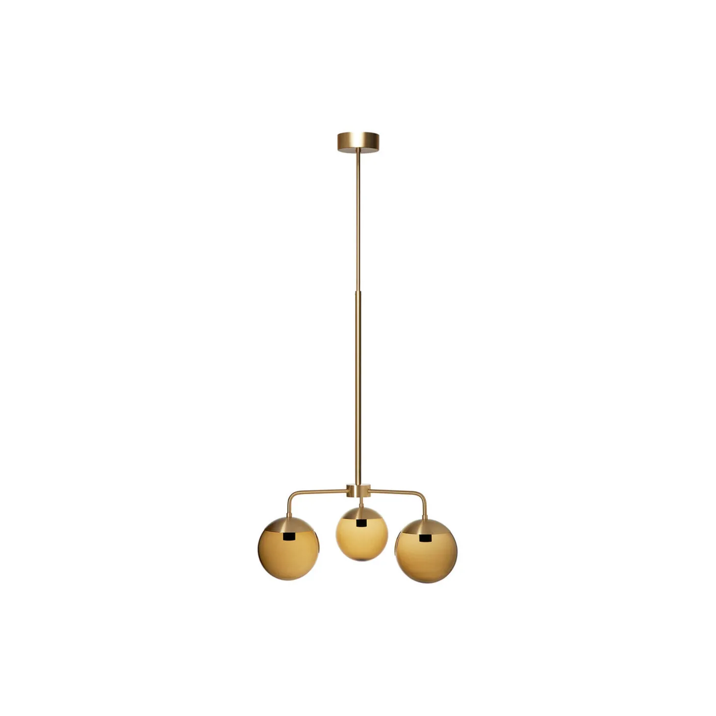 Lord 3 Chandelier, brass/brown