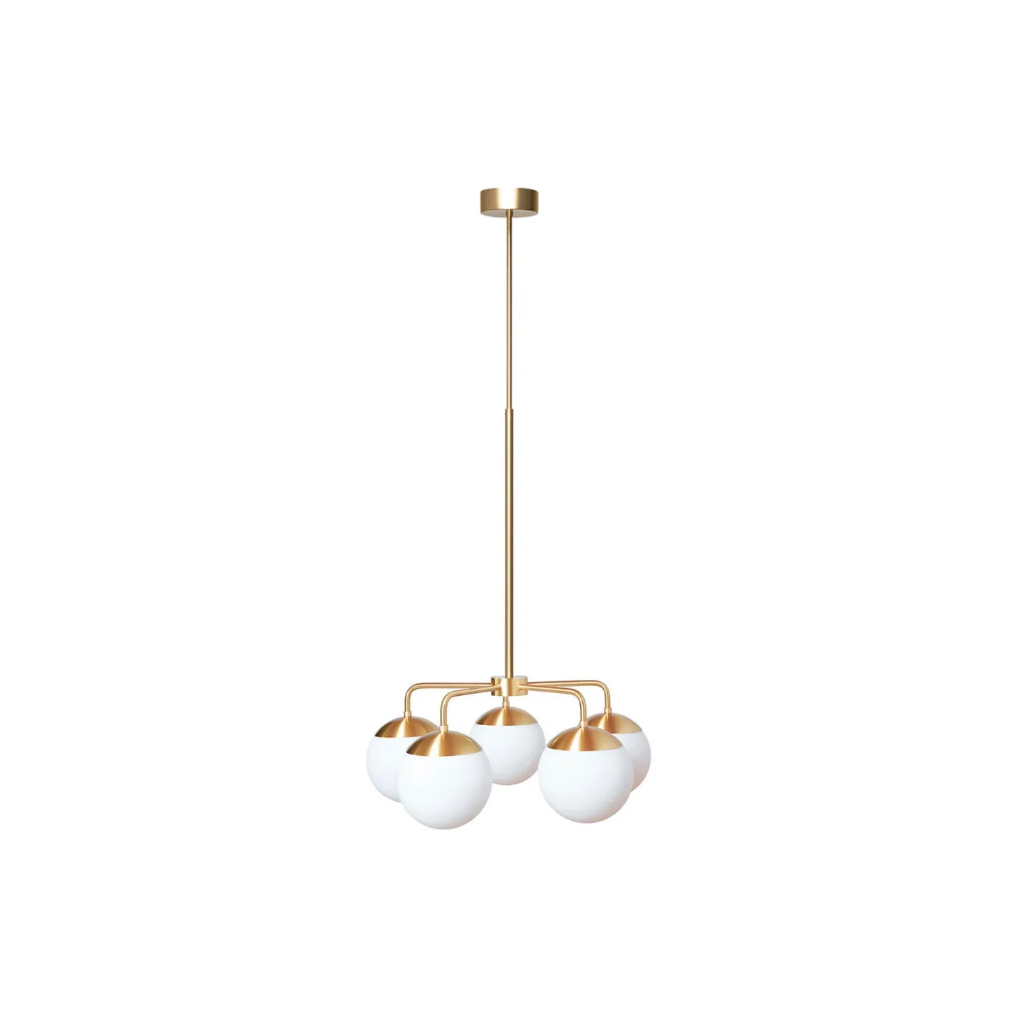 Lord 5 Chandelier, brass/opal