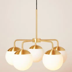 Lord 5 Chandelier, brass/opal