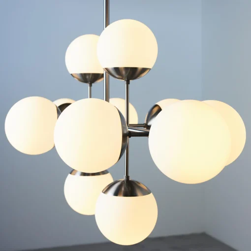 Lord Ballroom Lamp, steel/opal