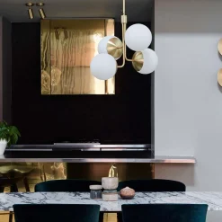 Lord Bouquet Chandelier, brass/opal