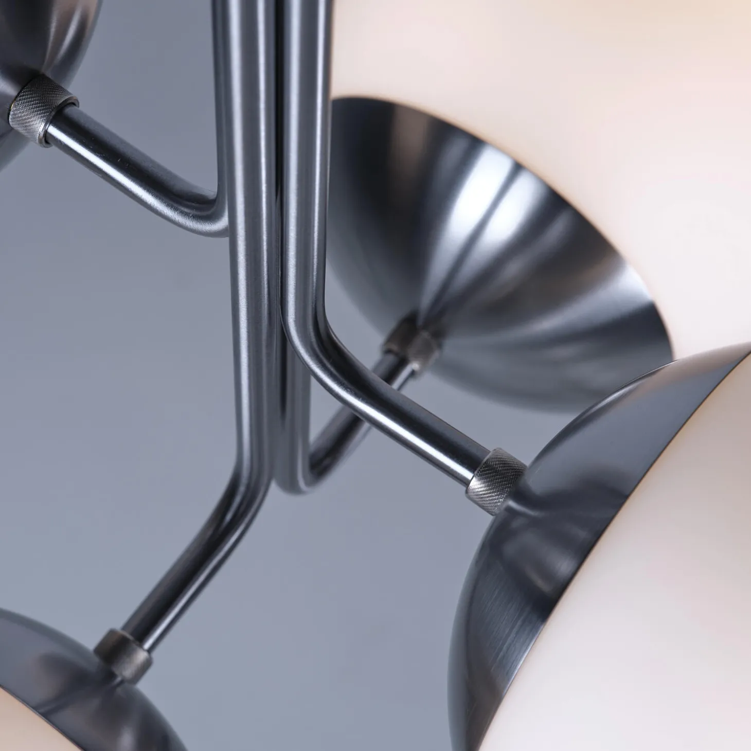 Lord Bouquet Chandelier, steel/opal