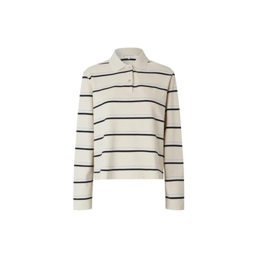 Lovella Striped Polo LL Tee, summer sand