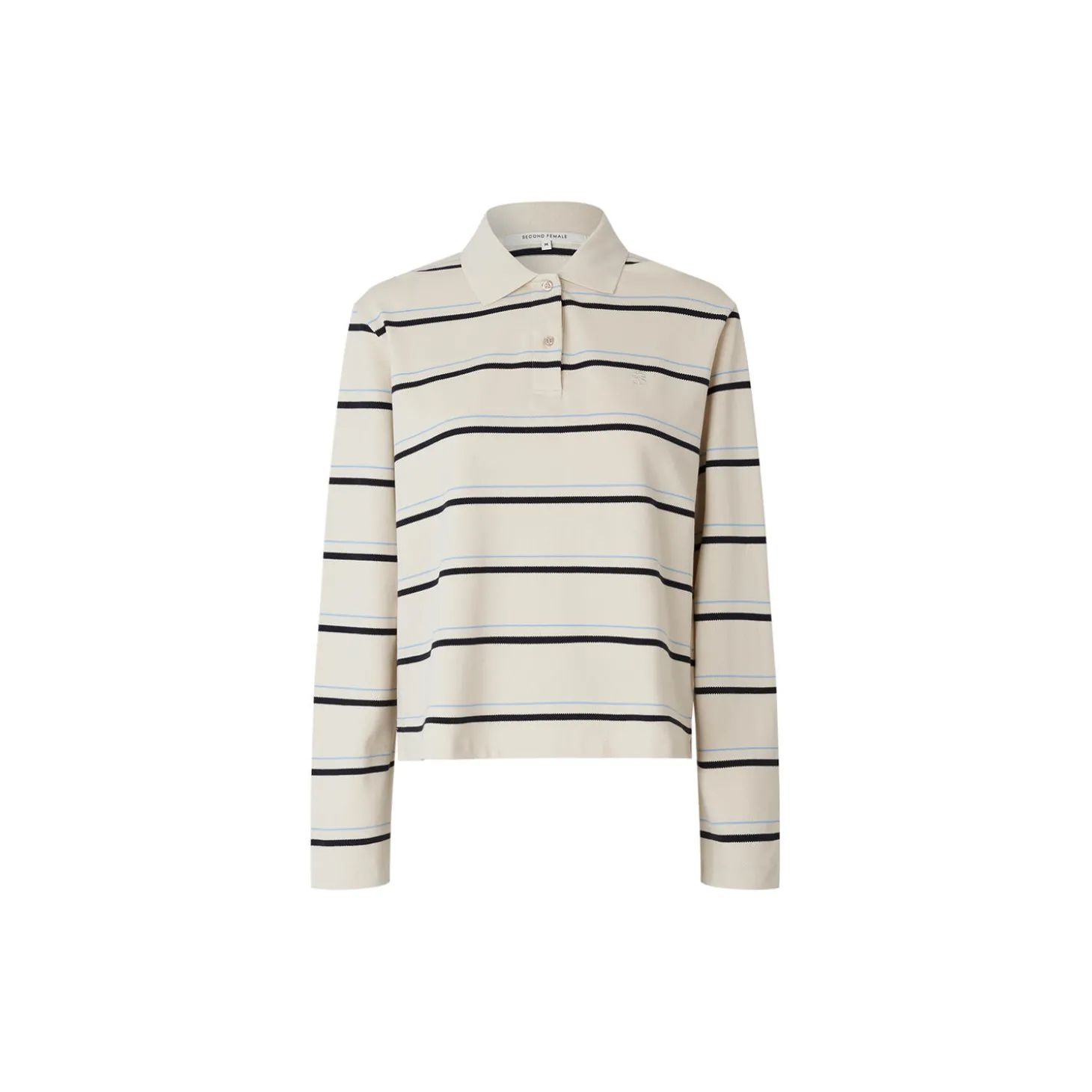 Lovella Striped Polo LL Tee, summer sand