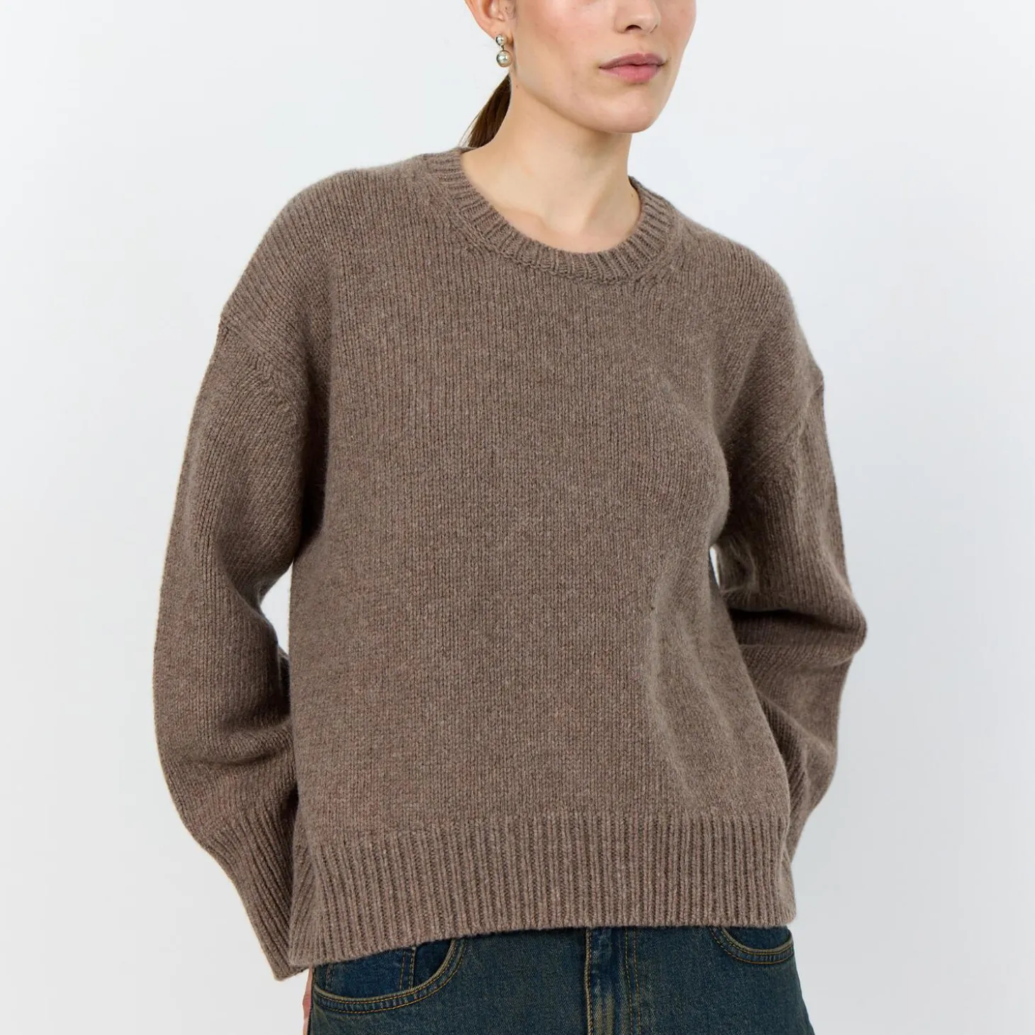 LR-PERLE 1 Pullover, walnut melange