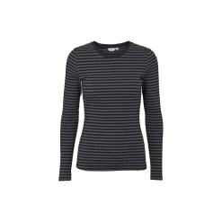 Ludmilla LS Tee GOTS, blackened pearl/black