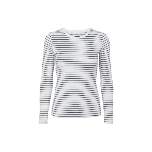 Ludmilla LS Tee GOTS, bright white/black