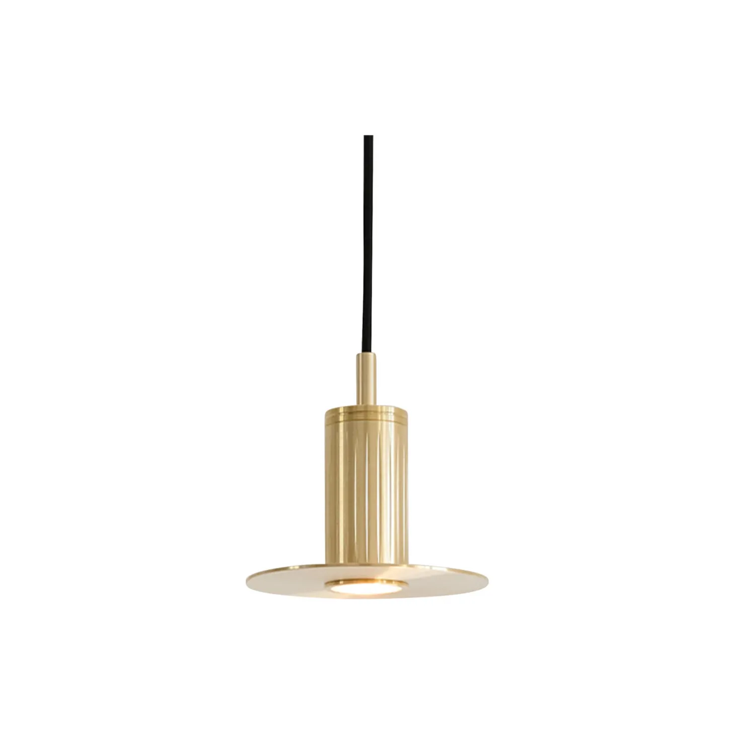 Luminar disk pendelspot, messing