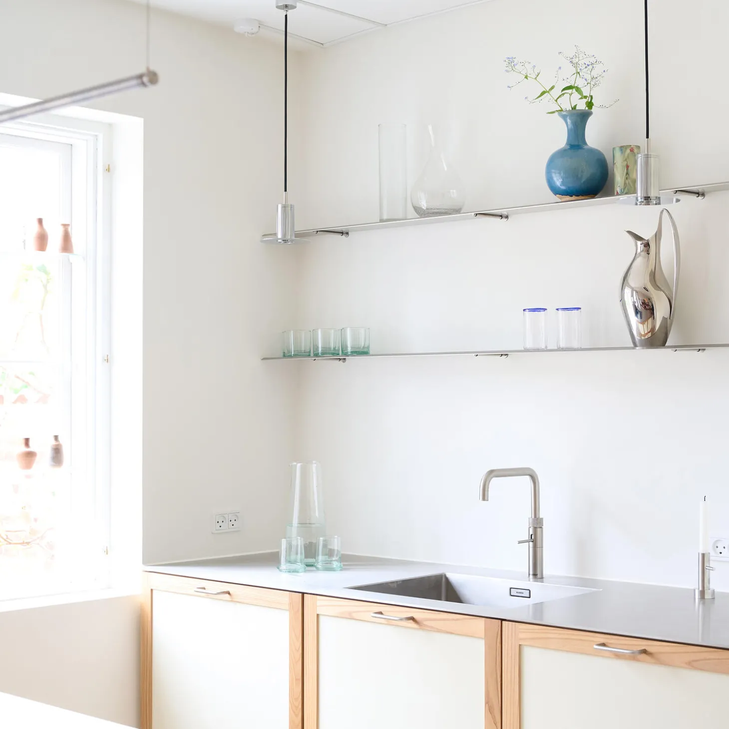 Luminar disk pendelspot, stål