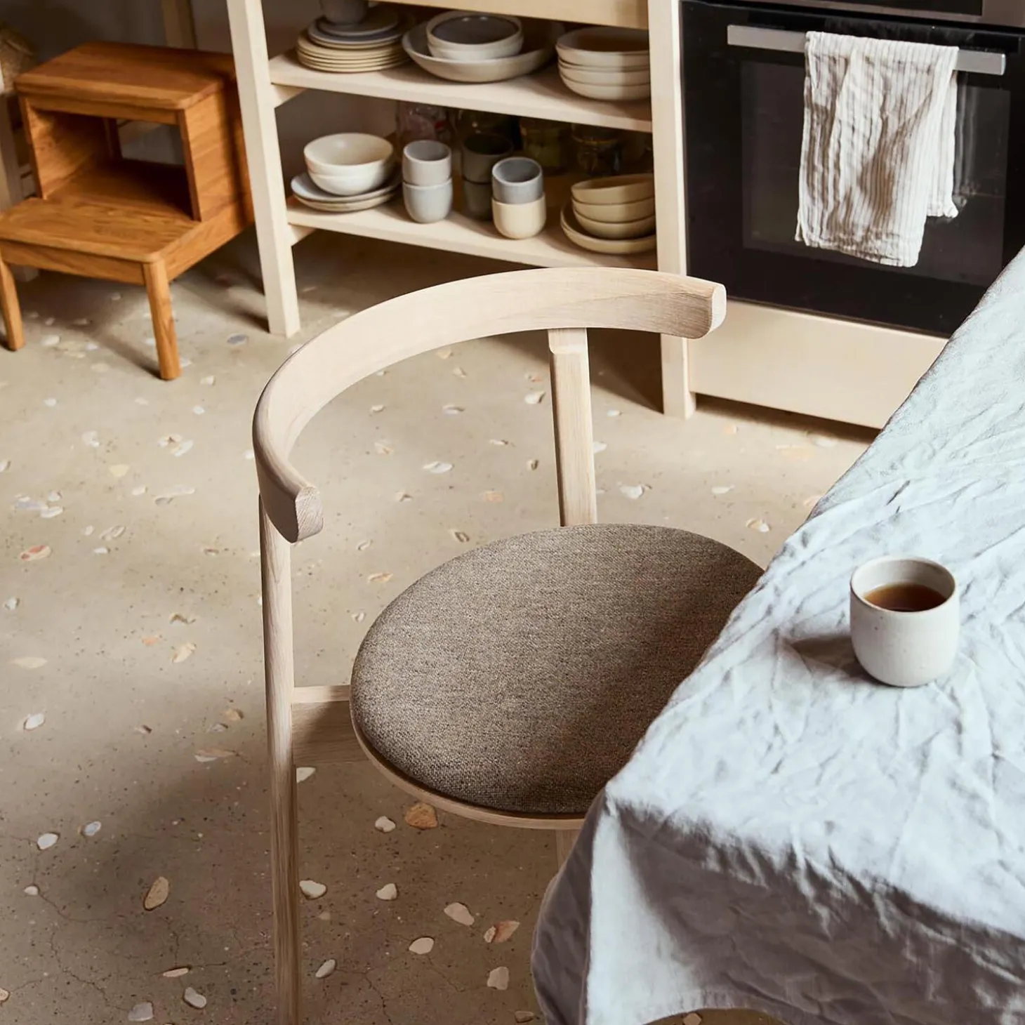 Lunar Chair, white oak hallingdal