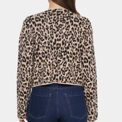 LydiaSZ Cardigan, black leopard jacquard