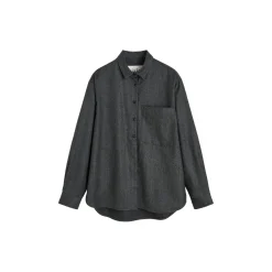 Lynette Shirt Fine Wool, dark grey