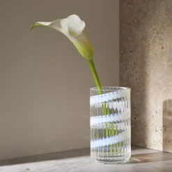 Lyngby Vase, swirl hvid