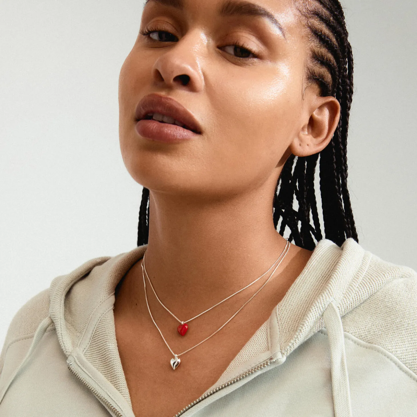 MAEVE Halskæde 2 sæt, silver plated