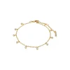 MAJA Crystal Multi Drops Armbånd, gold plated