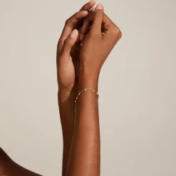 MAJA Crystal Multi Drops Armbånd, gold plated