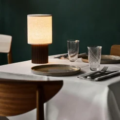 Manhattan SC52 transportabel bordlampe, bronzed brass/kanvas