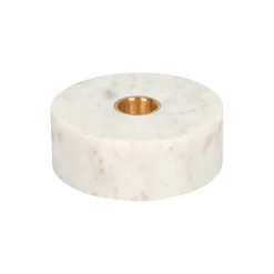 Marble base Candleholder, white