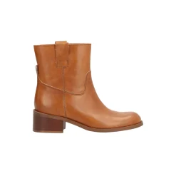 MARTINA LOW Ankle Boots, cognac