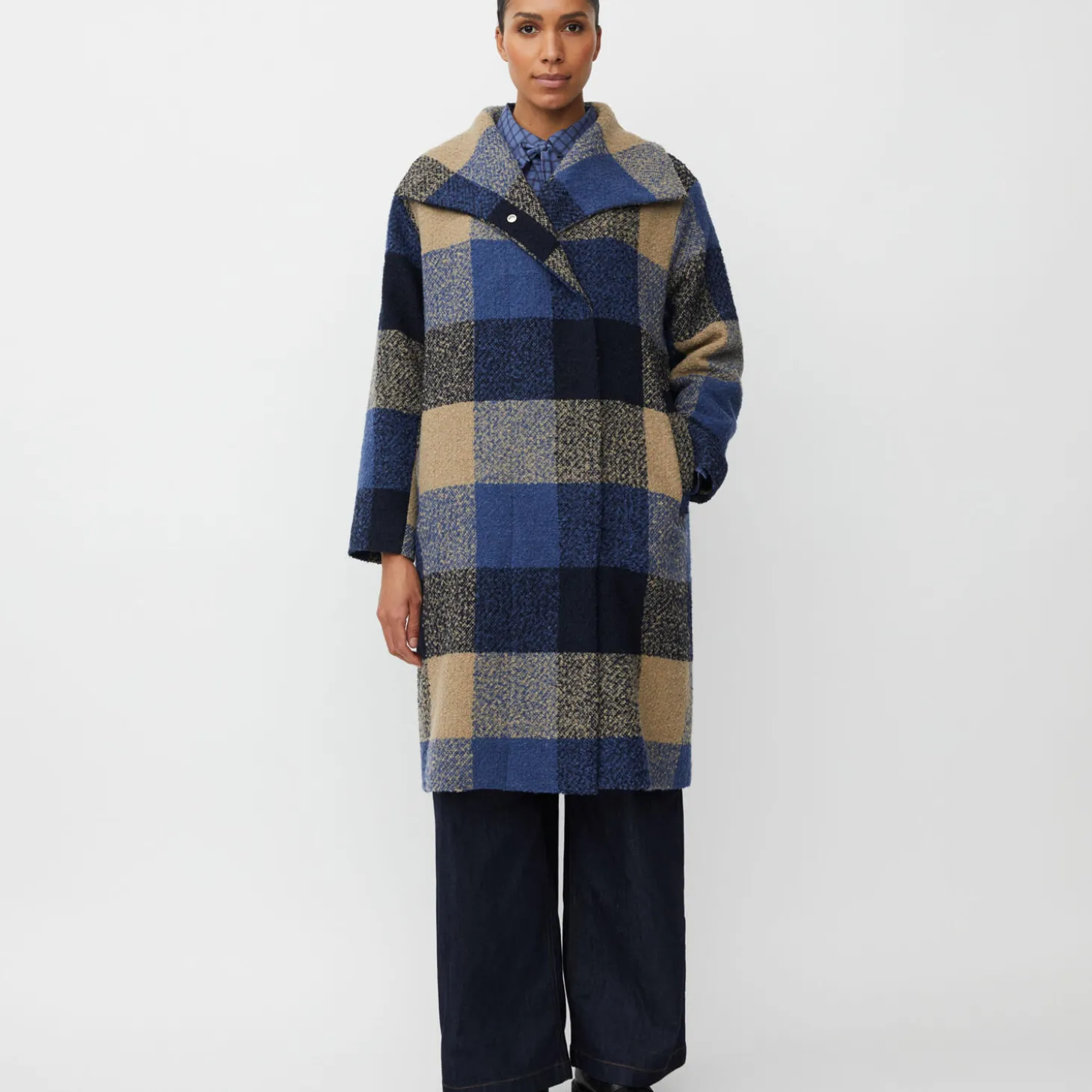 MaTasoula Coat, navy blazer