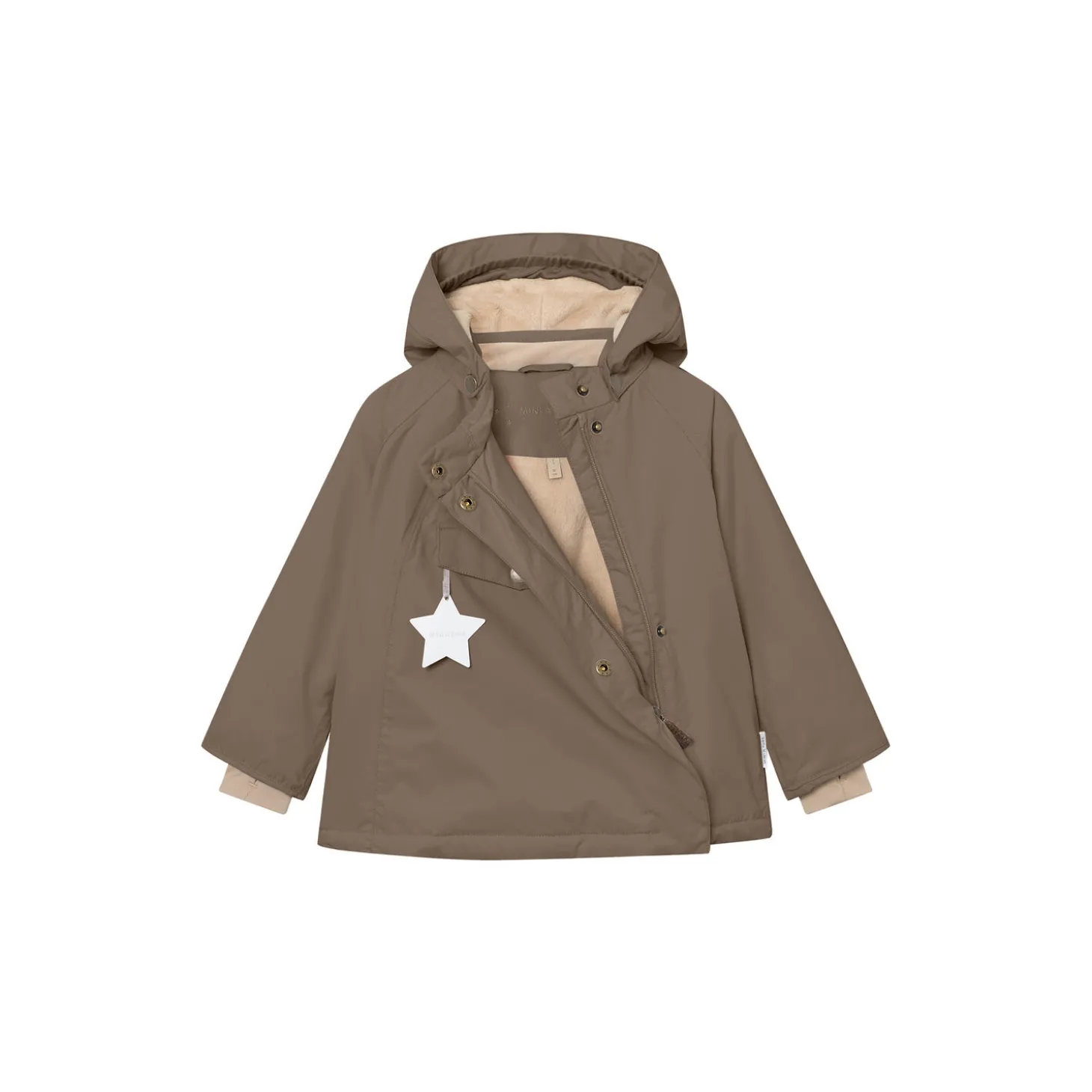 MATWANG Fleece Lined Winter Jacket, morel grey