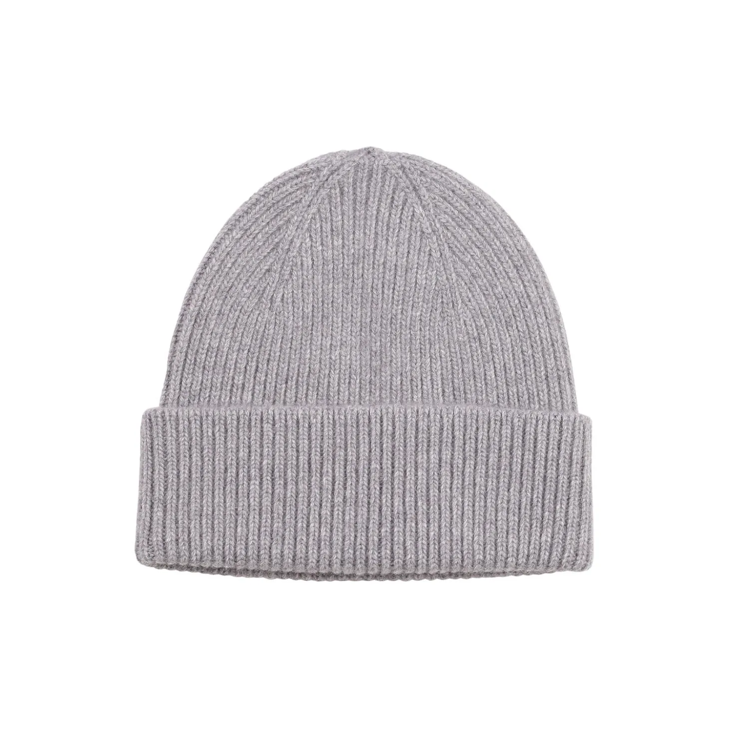 Merino Wool Beanie, heather grey