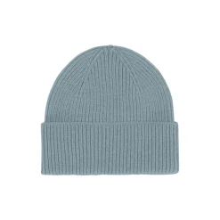 Merino Wool Beanie, stone blue
