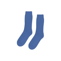 Merino Wool Blend Sock, pacific blue