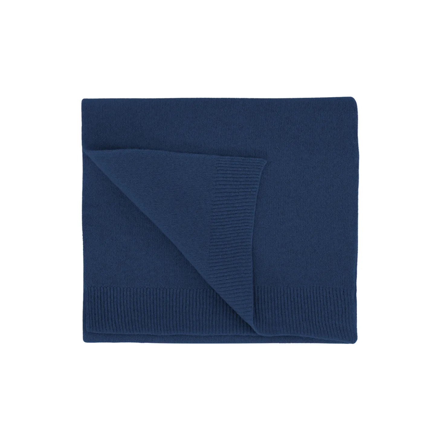 Merino Wool Scarf, marine blue
