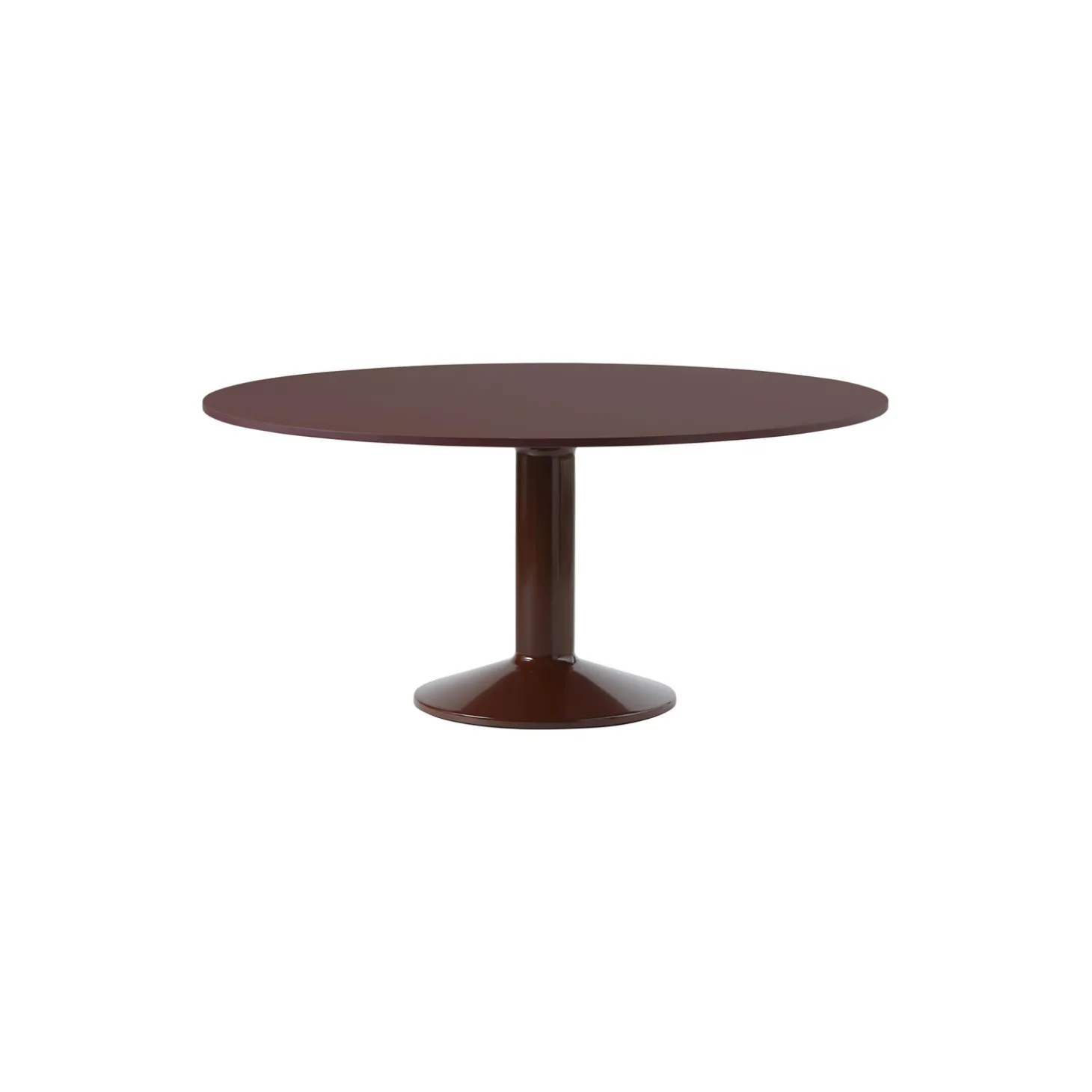 Midst Table, dark red linoleum/dark red