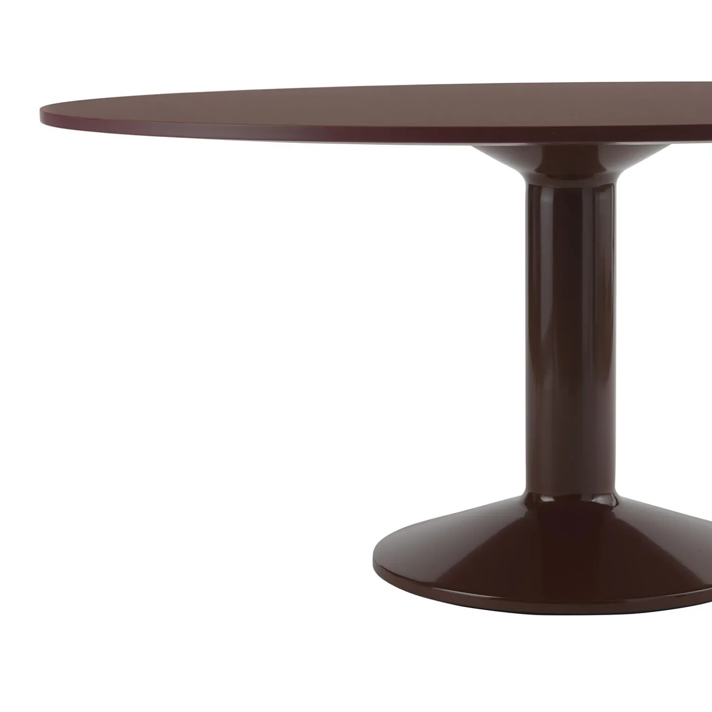 Midst Table, dark red linoleum/dark red