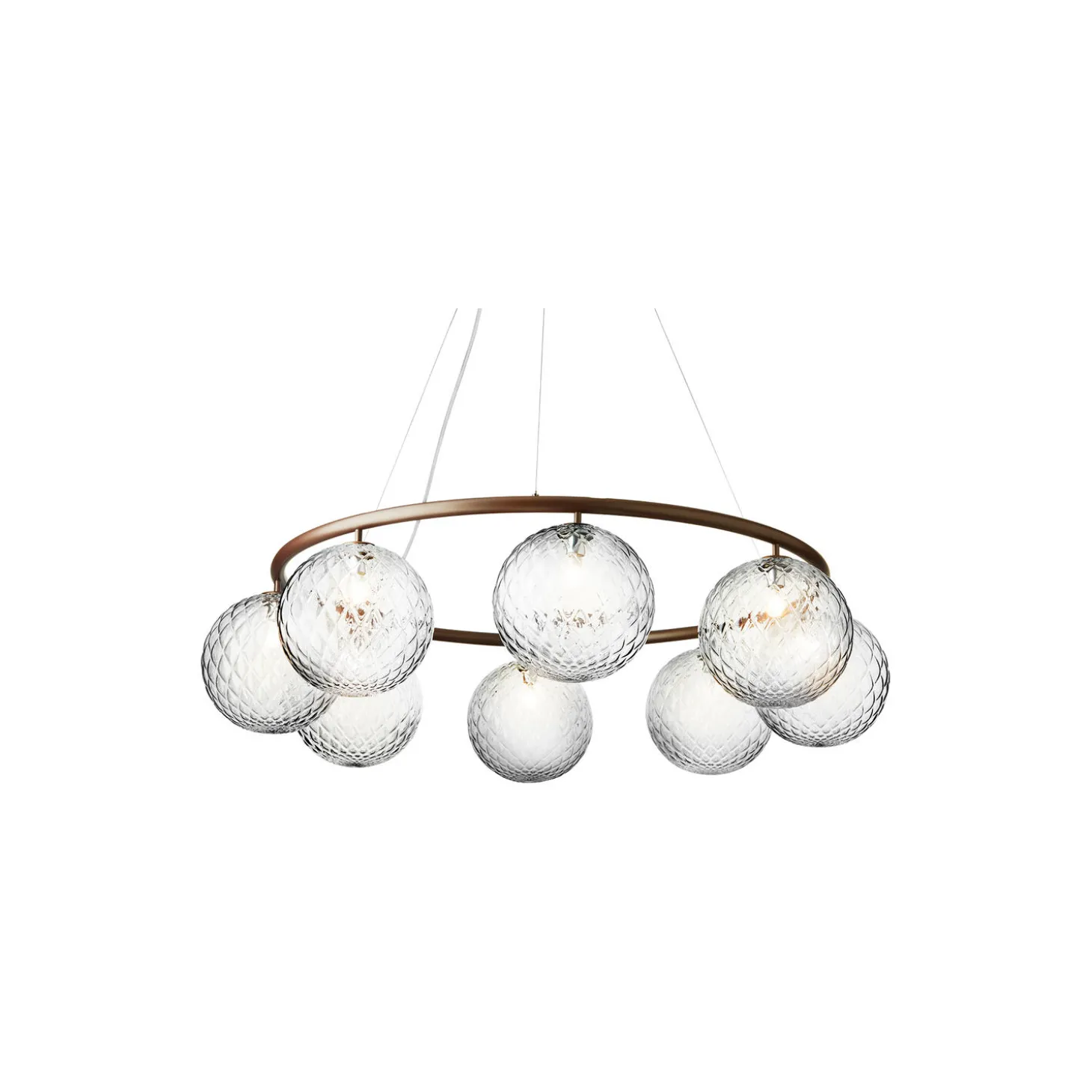 Miira 8 Circular Pendant, dark bronze/optic clear